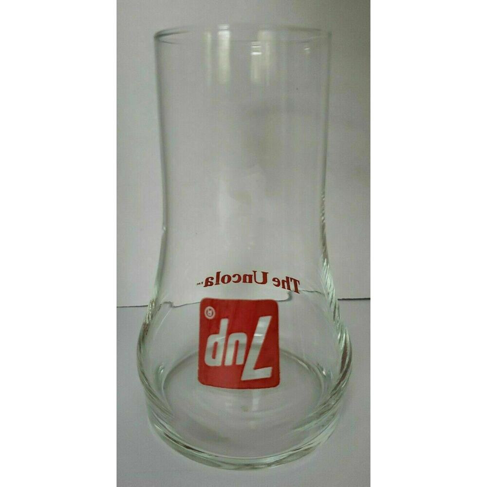Vintage 1970's 7UP The UnCola Upside Down Drinking Glasses 16oz MS